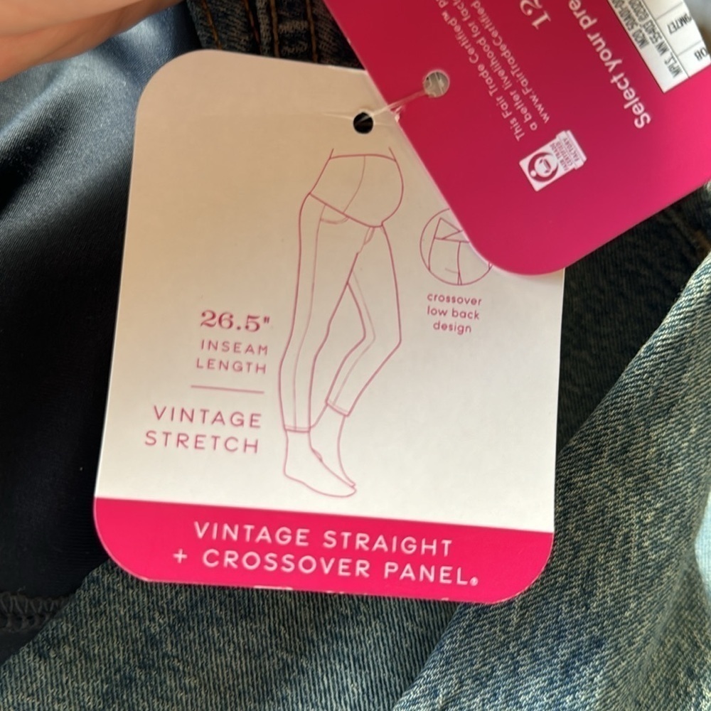 NWT Isabel maternity vintage straight crossover jeans - Picture 6 of 6